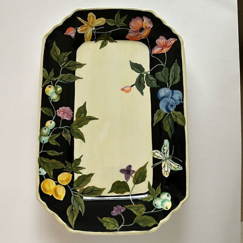Tracy Porter The Jardiniere Collection Floral Rectangle Ceramic Tray